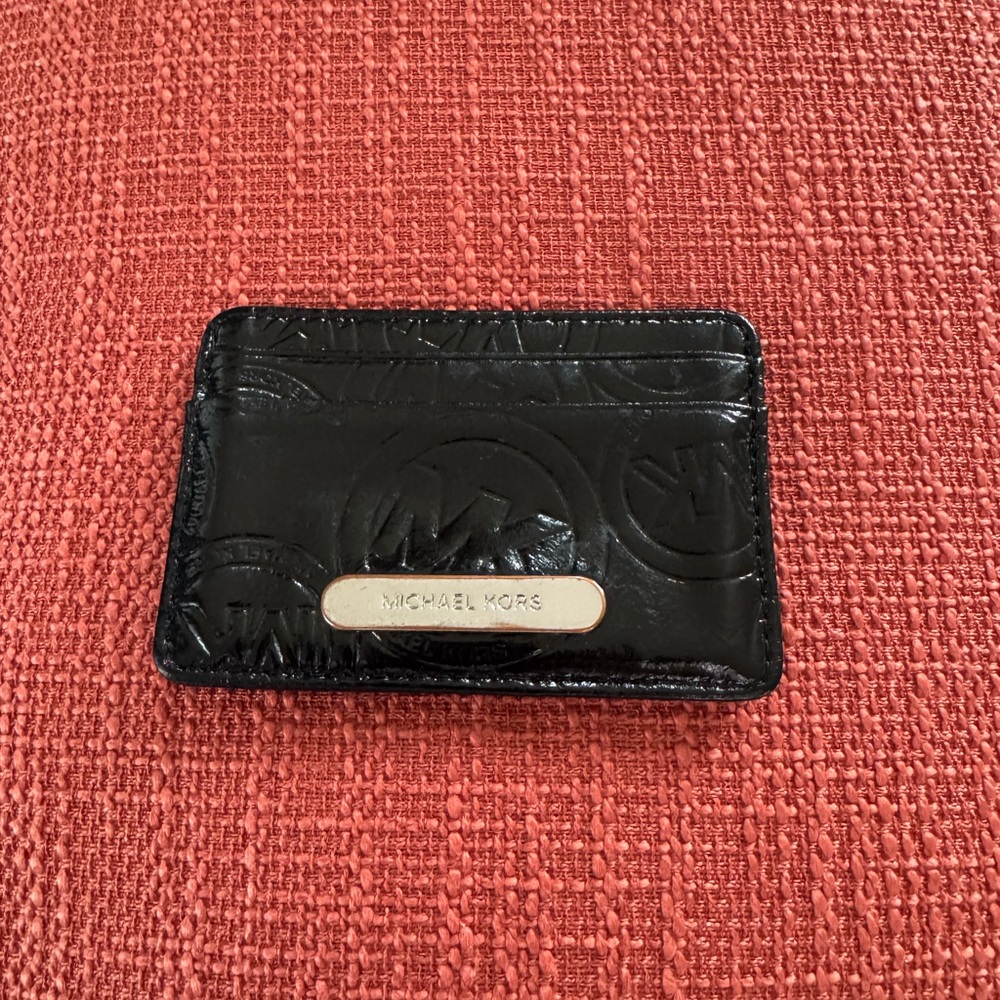 Michael Kors Glossy Black Card Holder